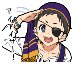 Halloween costume boy sticker #13166328