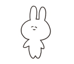 The rabbit which answers languidly sticker #13166651