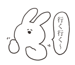 The rabbit which answers languidly sticker #13166654