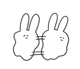 The rabbit which answers languidly sticker #13166657