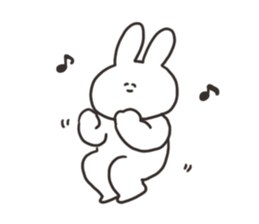 The rabbit which answers languidly sticker #13166674
