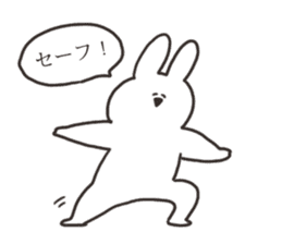 The rabbit which answers languidly sticker #13166680