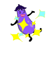 eggplant and tomato(Animated Stickers) sticker #13166727