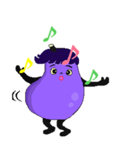 eggplant and tomato(Animated Stickers) sticker #13166730