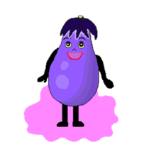 eggplant and tomato(Animated Stickers) sticker #13166742