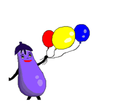 eggplant and tomato(Animated Stickers) sticker #13166748
