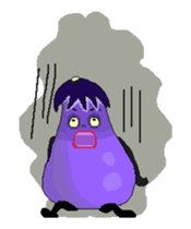 eggplant and tomato(Animated Stickers) sticker #13166749