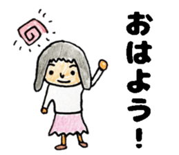 primary school girl Sticker sticker #13167230