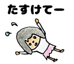 primary school girl Sticker sticker #13167266