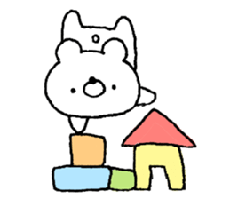 Cat and the bear and the rabbit sticker #13168840