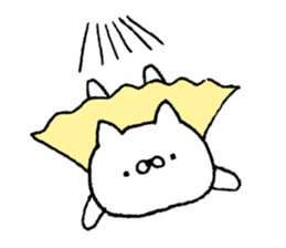 Cat and the bear and the rabbit sticker #13168866