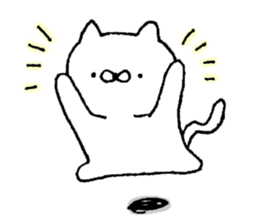 Cat and the bear and the rabbit sticker #13168868