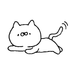 Cat and the bear and the rabbit sticker #13168869