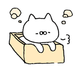 Cat and the bear and the rabbit sticker #13168876