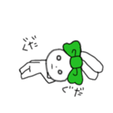 ribbon rabbit (green) sticker #13170426