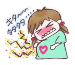 happyhappy pregnant woman sticker #13171524