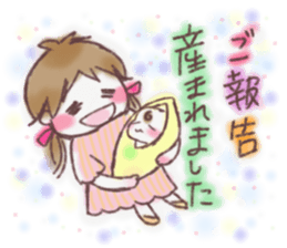 happyhappy pregnant woman sticker #13171525