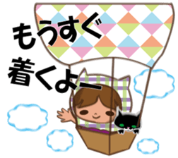 Boxed cat hood sticker #13171823