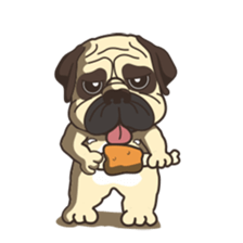 Warning security dog_Bulldog LA LA sticker #13173663