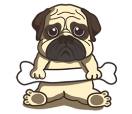 Warning security dog_Bulldog LA LA sticker #13173665