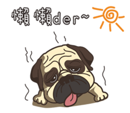 Warning security dog_Bulldog LA LA sticker #13173666