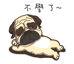 Warning security dog_Bulldog LA LA sticker #13173669