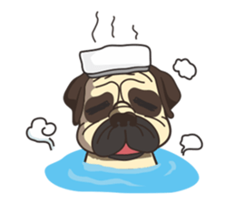 Warning security dog_Bulldog LA LA sticker #13173670