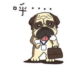 Warning security dog_Bulldog LA LA sticker #13173674