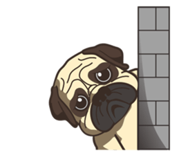 Warning security dog_Bulldog LA LA sticker #13173675