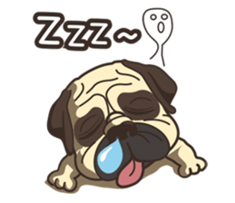 Warning security dog_Bulldog LA LA sticker #13173676