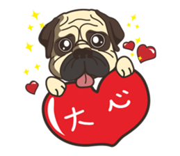 Warning security dog_Bulldog LA LA sticker #13173680