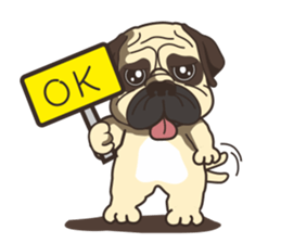 Warning security dog_Bulldog LA LA sticker #13173682
