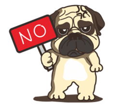 Warning security dog_Bulldog LA LA sticker #13173683