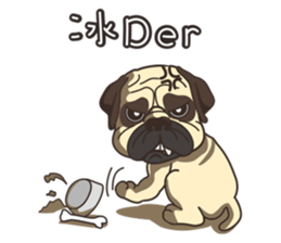 Warning security dog_Bulldog LA LA sticker #13173686