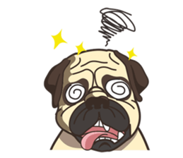 Warning security dog_Bulldog LA LA sticker #13173687