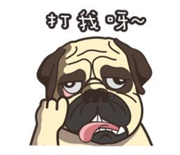 Warning security dog_Bulldog LA LA sticker #13173693
