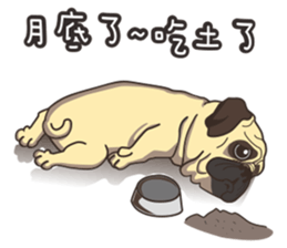 Warning security dog_Bulldog LA LA sticker #13173694