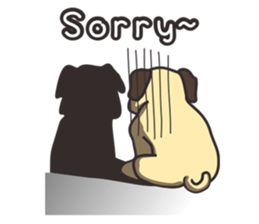 Warning security dog_Bulldog LA LA sticker #13173695
