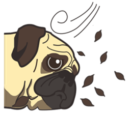 Warning security dog_Bulldog LA LA sticker #13173696