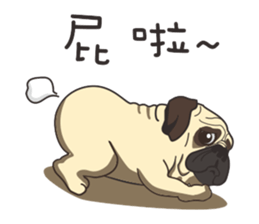Warning security dog_Bulldog LA LA sticker #13173698