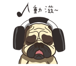Warning security dog_Bulldog LA LA sticker #13173699