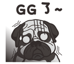 Warning security dog_Bulldog LA LA sticker #13173700