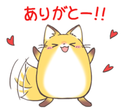 Round red fox sticker #13174703