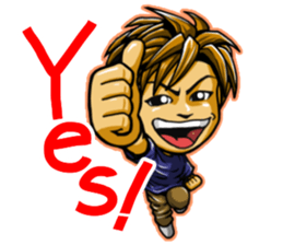 The festival guy and his companions sticker #13174853