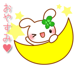 Happy Rabbit with tortoise sticker #13175048