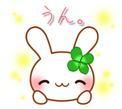 Happy Rabbit with tortoise sticker #13175054