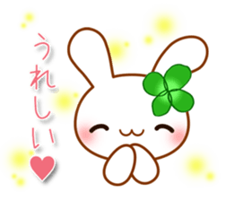 Happy Rabbit with tortoise sticker #13175060