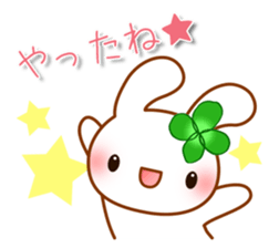 Happy Rabbit with tortoise sticker #13175063