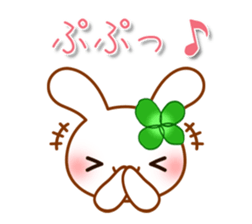 Happy Rabbit with tortoise sticker #13175065