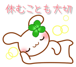 Happy Rabbit with tortoise sticker #13175073